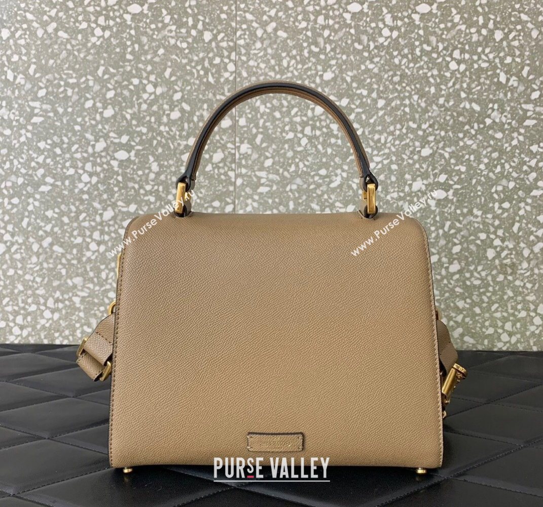 Valentino Medium VSLING Grainy Calfskin Handbag Khaki 2025 2828 (LKF-250626005)