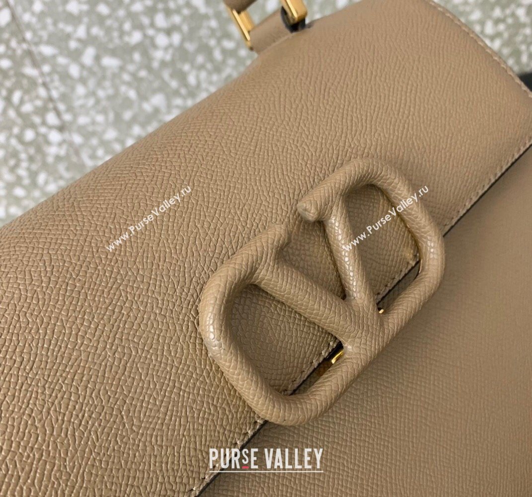 Valentino Medium VSLING Grainy Calfskin Handbag Khaki 2025 2828 (LKF-250626005)