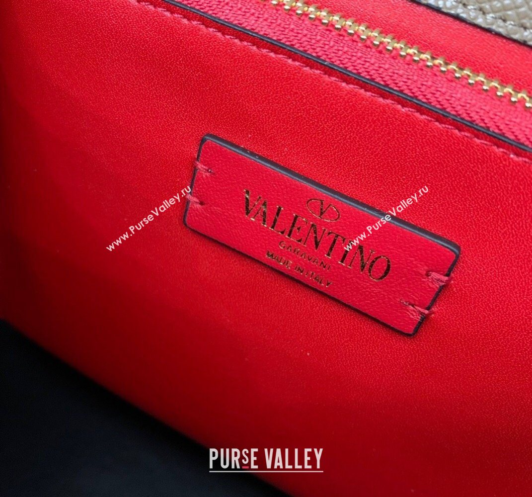 Valentino Medium VSLING Grainy Calfskin Handbag Khaki 2025 2828 (LKF-250626005)