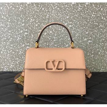Valentino Medium VSLING Grainy Calfskin Handbag Light Pink 2025 2828 (LKF-250626004)
