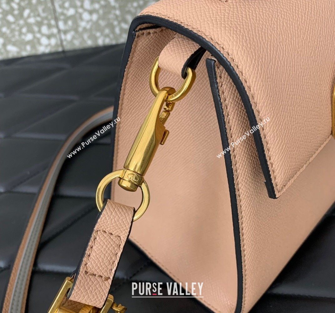 Valentino Small VSLING Grainy Calfskin Handbag Light Pink 2025 2727 (LKF-250626010)