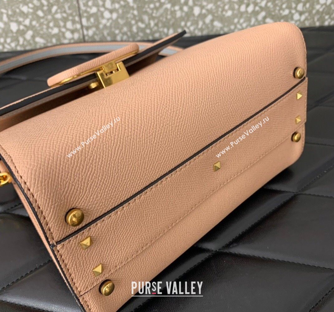 Valentino Small VSLING Grainy Calfskin Handbag Light Pink 2025 2727 (LKF-250626010)