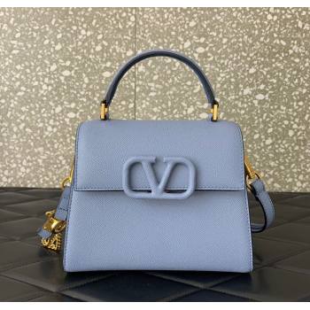 Valentino Small VSLING Grainy Calfskin Handbag Blue 2025 2727 (LKF-250626011)