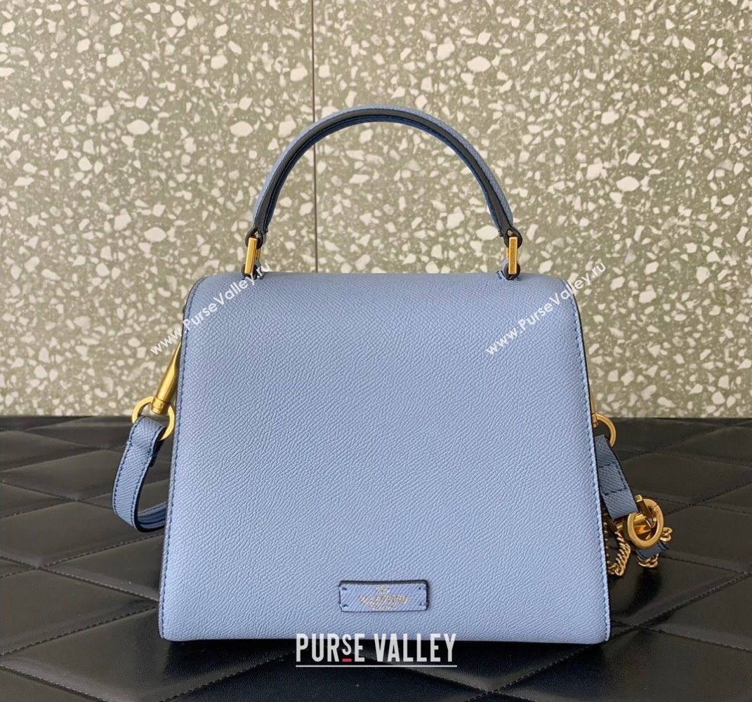Valentino Small VSLING Grainy Calfskin Handbag Blue 2025 2727 (LKF-250626011)