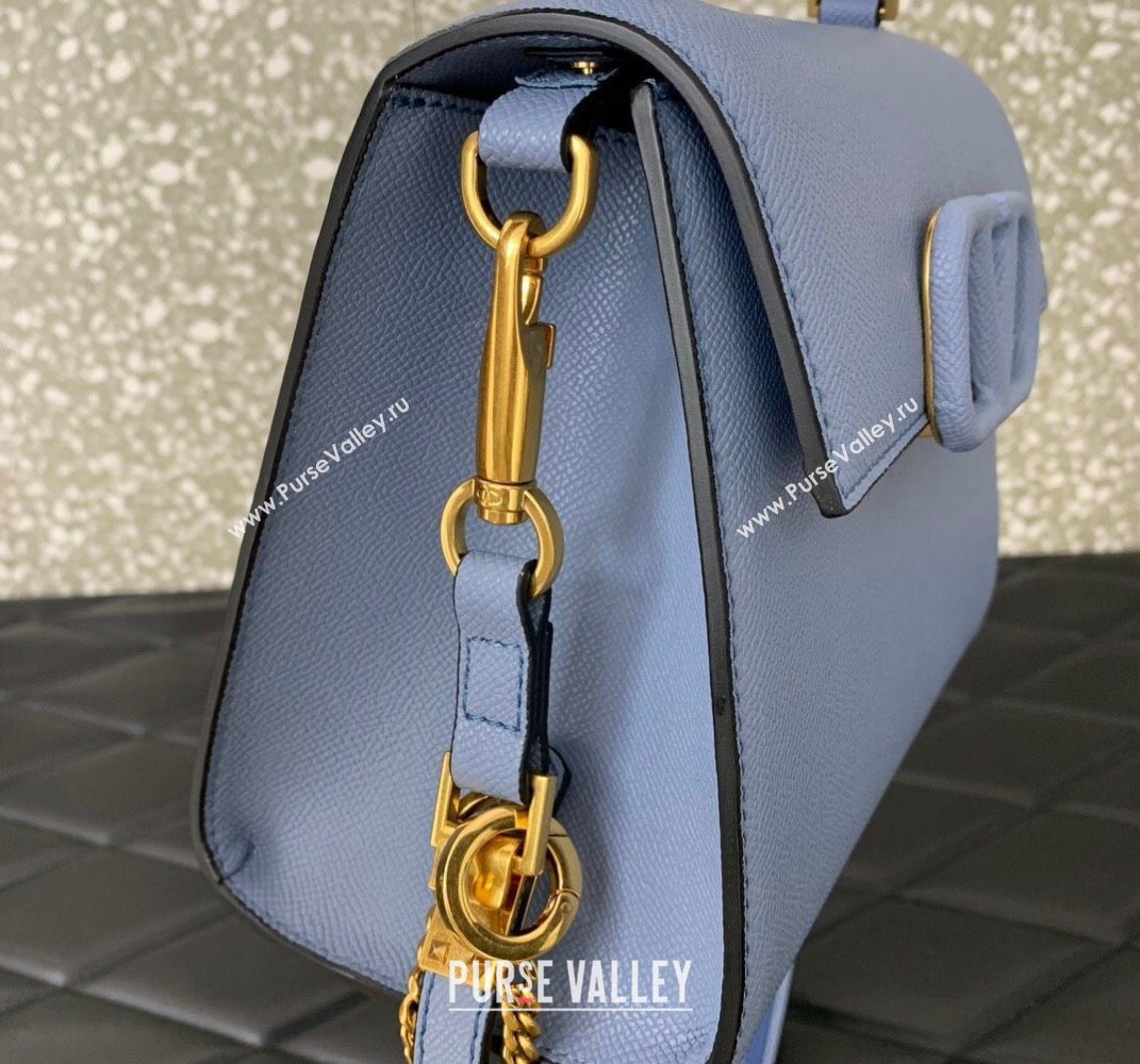 Valentino Small VSLING Grainy Calfskin Handbag Blue 2025 2727 (LKF-250626011)