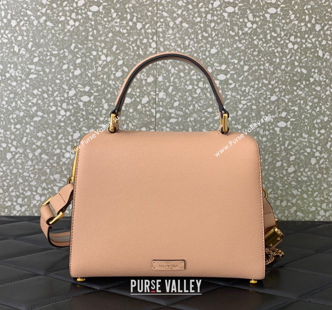 Valentino Medium VSLING Grainy Calfskin Handbag Light Pink 2025 2828 (LKF-250626004)