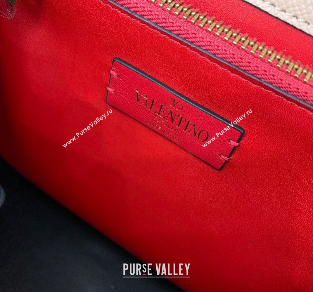 Valentino Medium VSLING Grainy Calfskin Handbag Light Pink 2025 2828 (LKF-250626004)