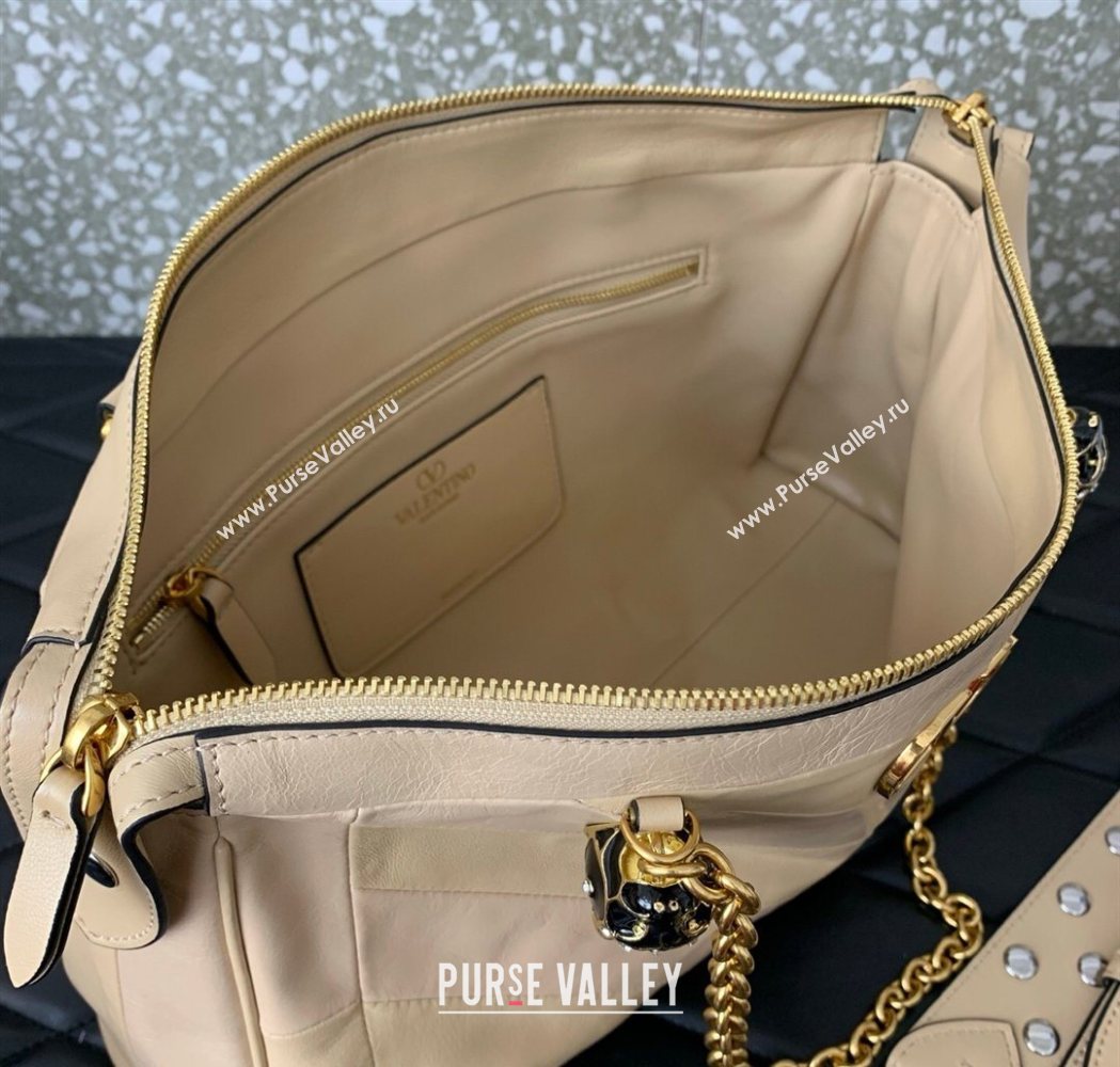Valentino Panthea HandBag in V Shiny and Matte Nappa Leather Nude 2026 0070 (LKF-260120010)