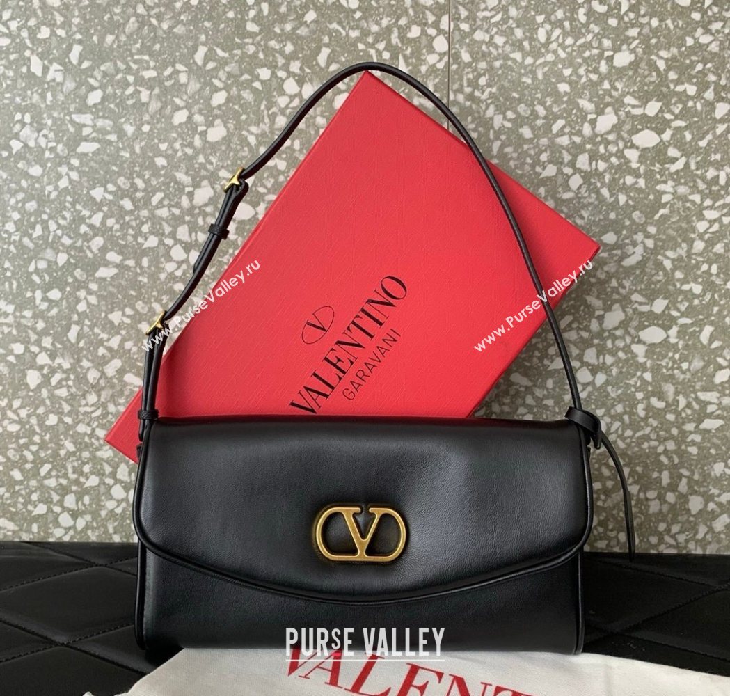 Valentino Devain Small Shoulder Bag in Lambskin Leather Black 2026 2031 (LKF-260120017)