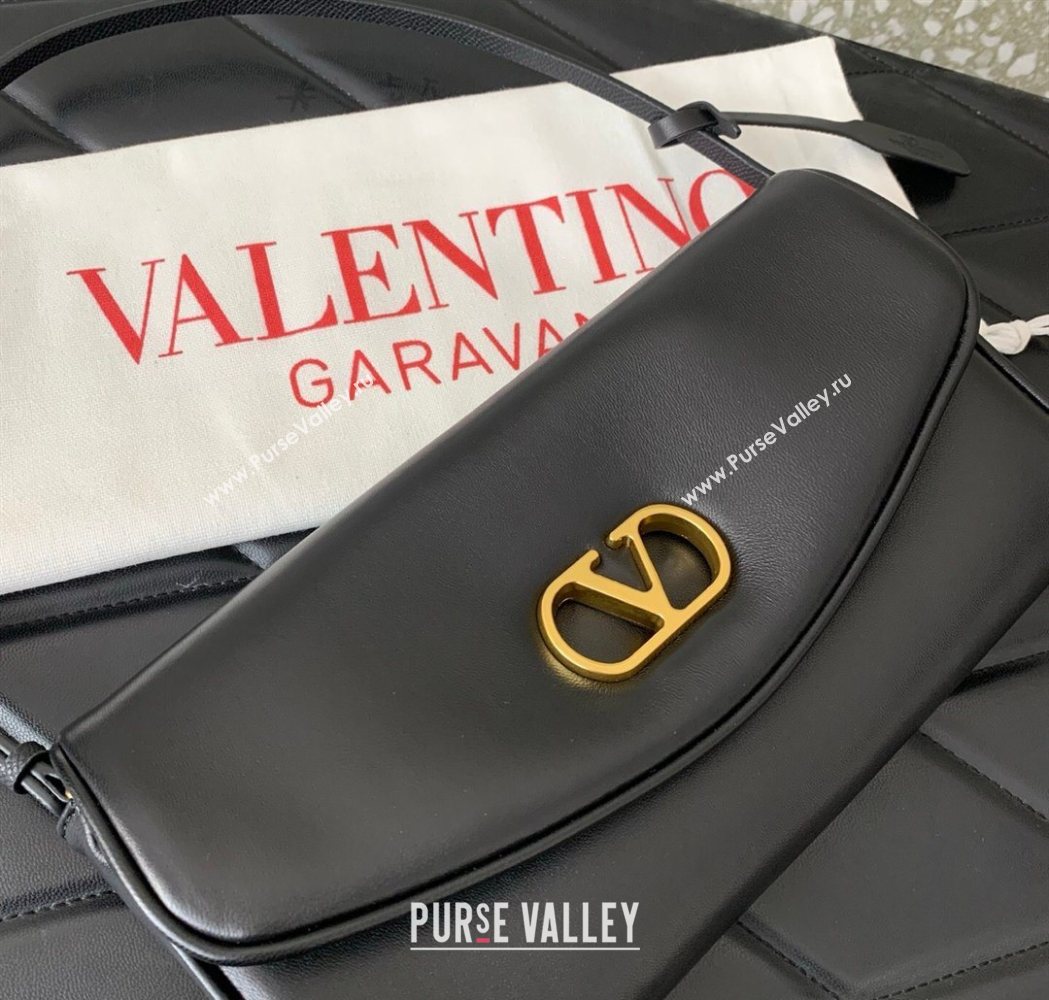 Valentino Devain Small Shoulder Bag in Lambskin Leather Black 2026 2031 (LKF-260120017)