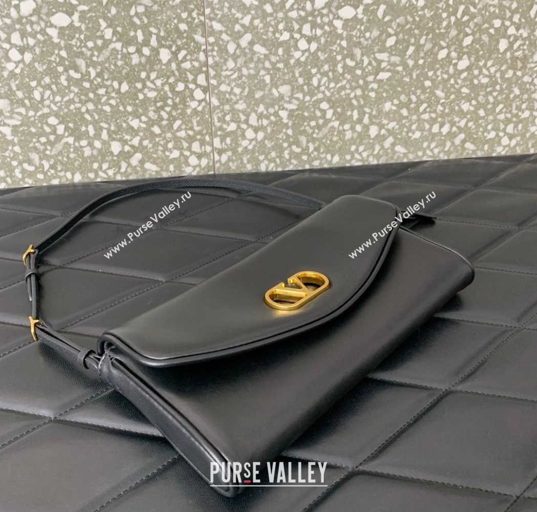 Valentino Devain Small Shoulder Bag in Lambskin Leather Black 2026 2031 (LKF-260120017)