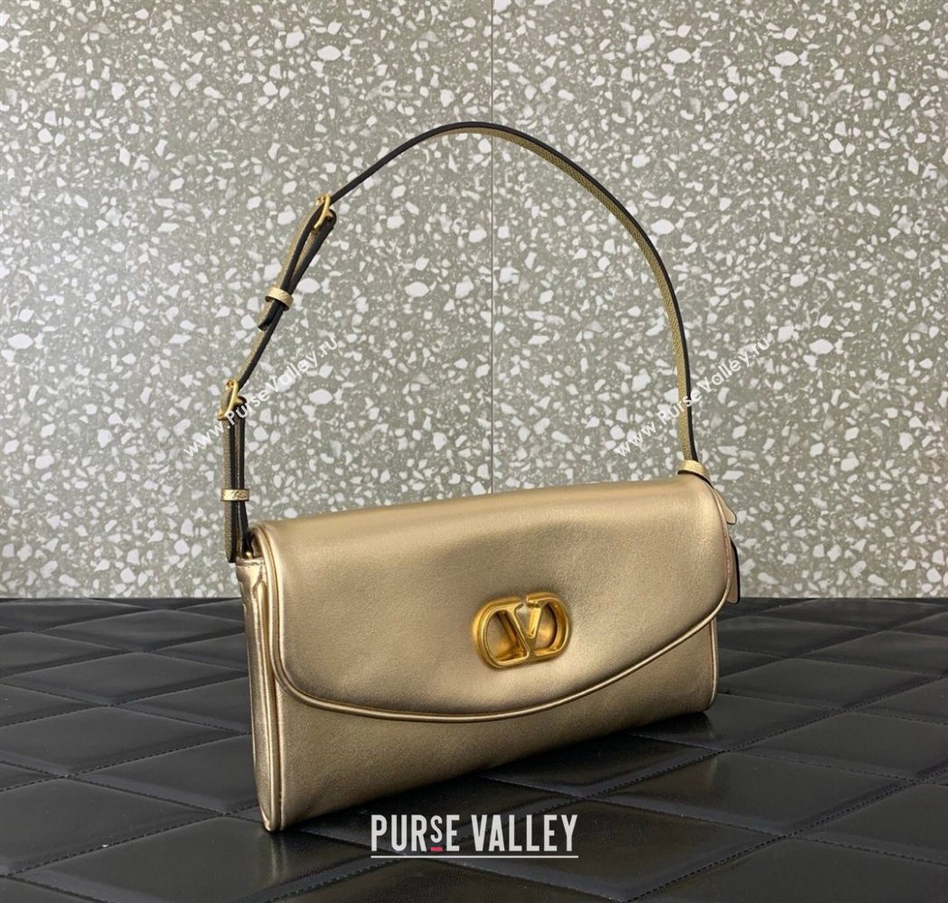 Valentino Devain Small Shoulder Bag in Lambskin Leather Gold-Tone 2026 2031 (LKF-260120018)