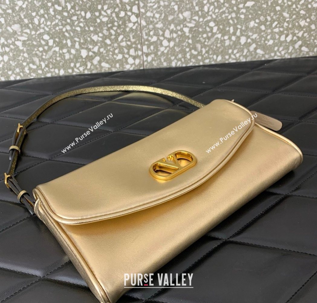 Valentino Devain Small Shoulder Bag in Lambskin Leather Gold-Tone 2026 2031 (LKF-260120018)