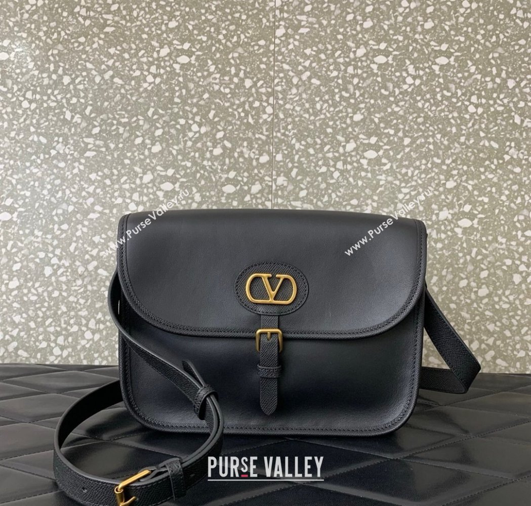 Valentino Antibes Shoulder Bag in Calfskin Leather Black 2026 2078 (LKF-260120002)