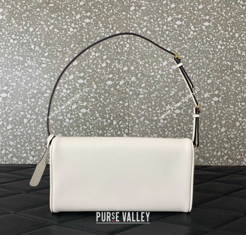 Valentino Devain Small Shoulder Bag in Lambskin Leather White 2026 2031 (LKF-260120019)