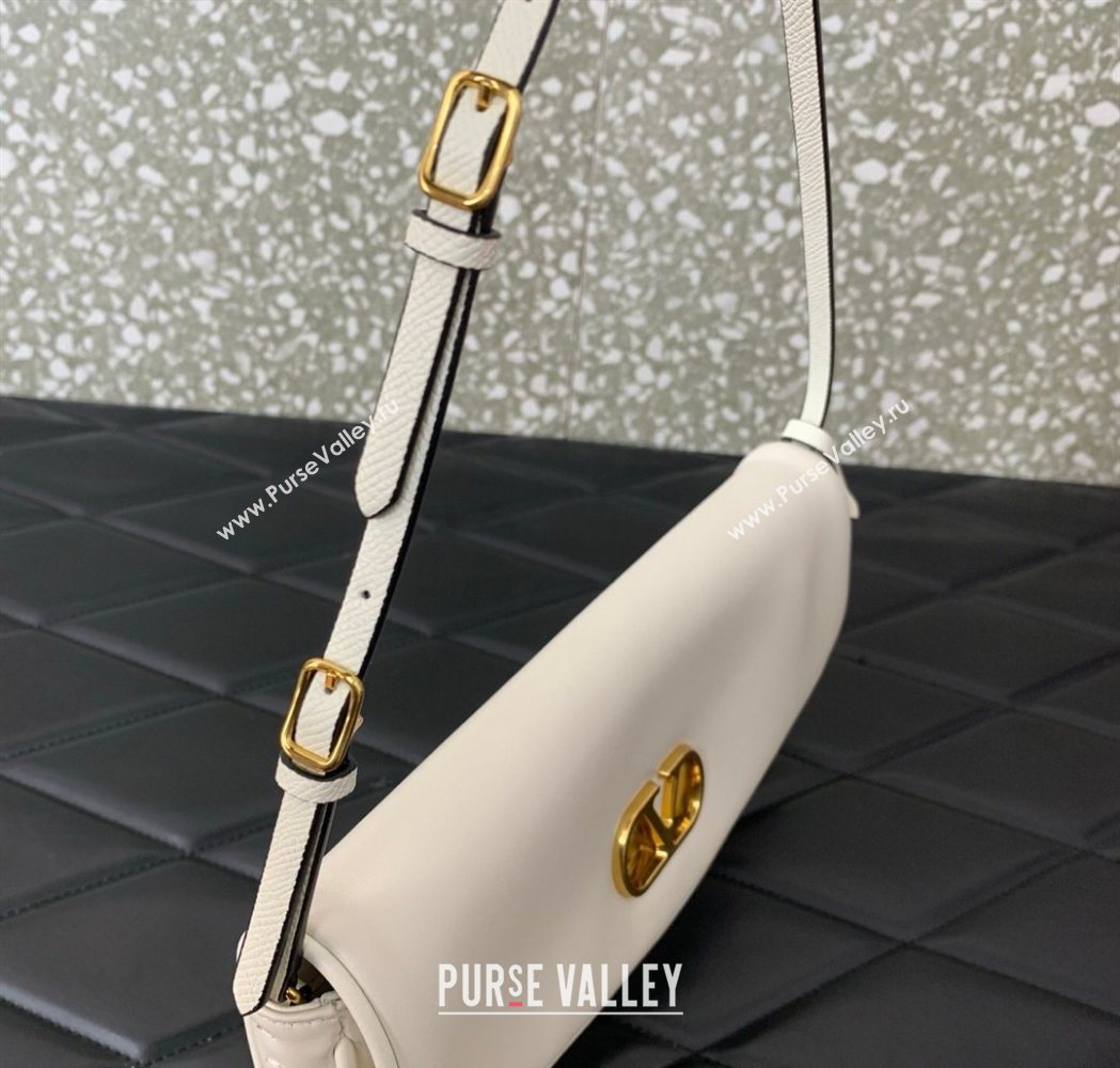 Valentino Devain Small Shoulder Bag in Lambskin Leather White 2026 2031 (LKF-260120019)