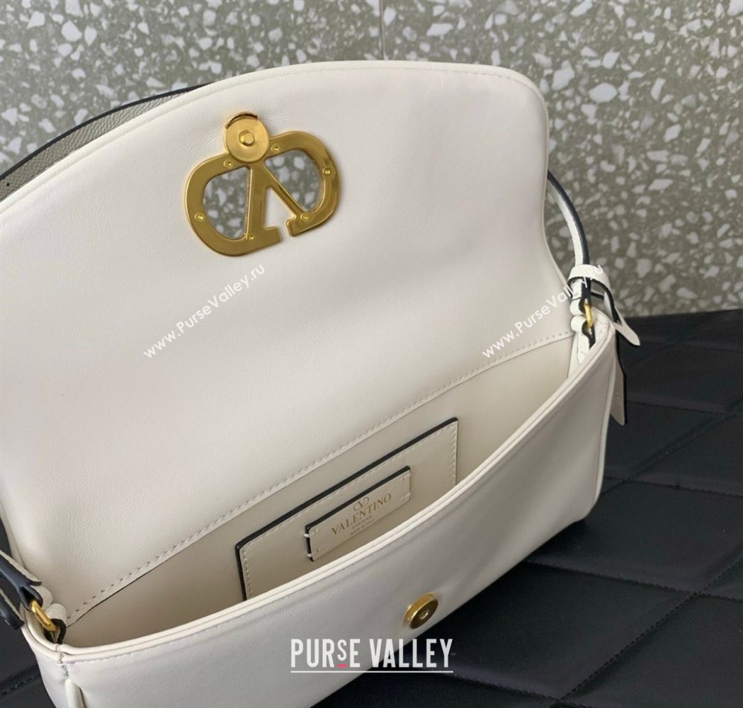 Valentino Devain Small Shoulder Bag in Lambskin Leather White 2026 2031 (LKF-260120019)