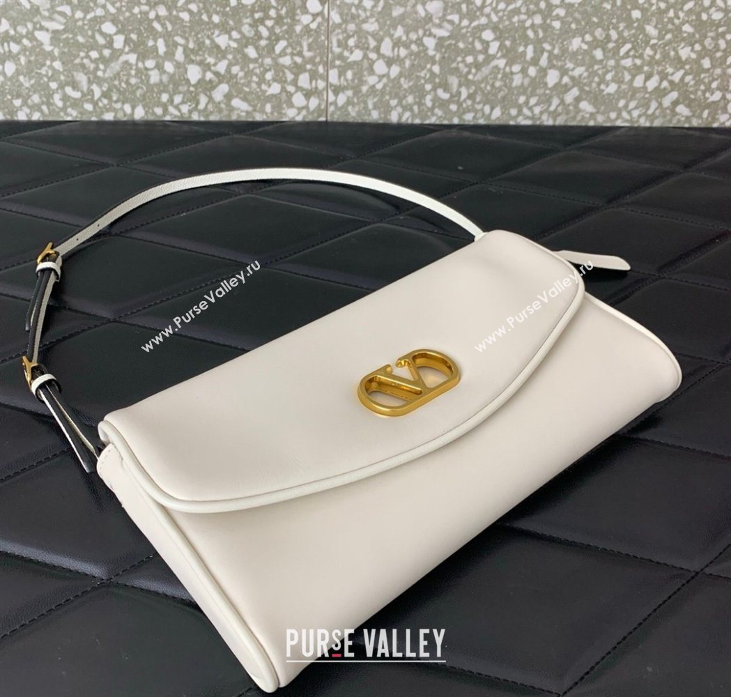 Valentino Devain Small Shoulder Bag in Lambskin Leather White 2026 2031 (LKF-260120019)
