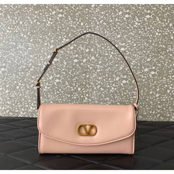Valentino Devain Small Shoulder Bag in Lambskin Leather Light Pink 2026 2031 (LKF-260120020)