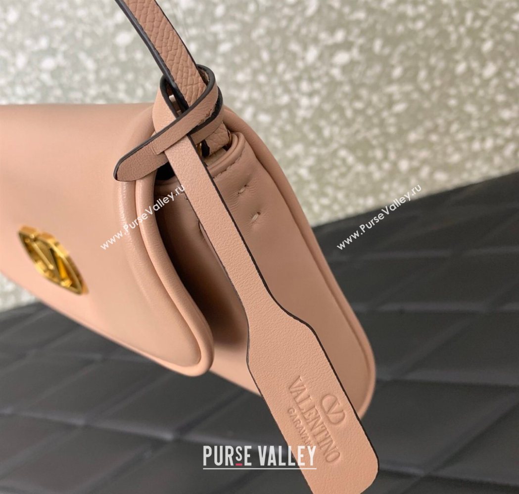 Valentino Devain Small Shoulder Bag in Lambskin Leather Light Pink 2026 2031 (LKF-260120020)