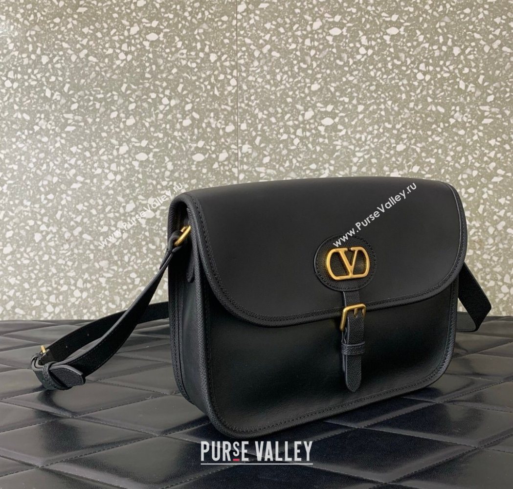 Valentino Antibes Shoulder Bag in Calfskin Leather Black 2026 2078 (LKF-260120002)