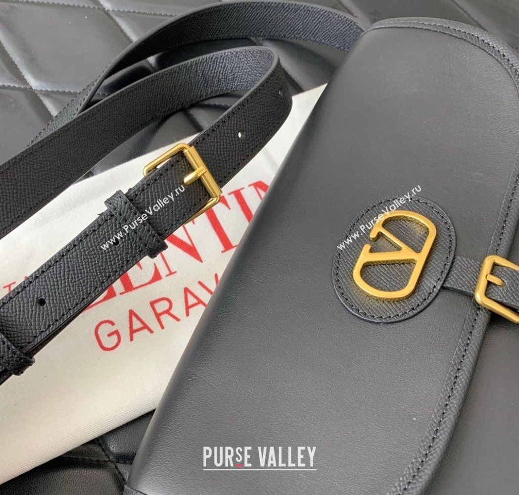 Valentino Antibes Shoulder Bag in Calfskin Leather Black 2026 2078 (LKF-260120002)