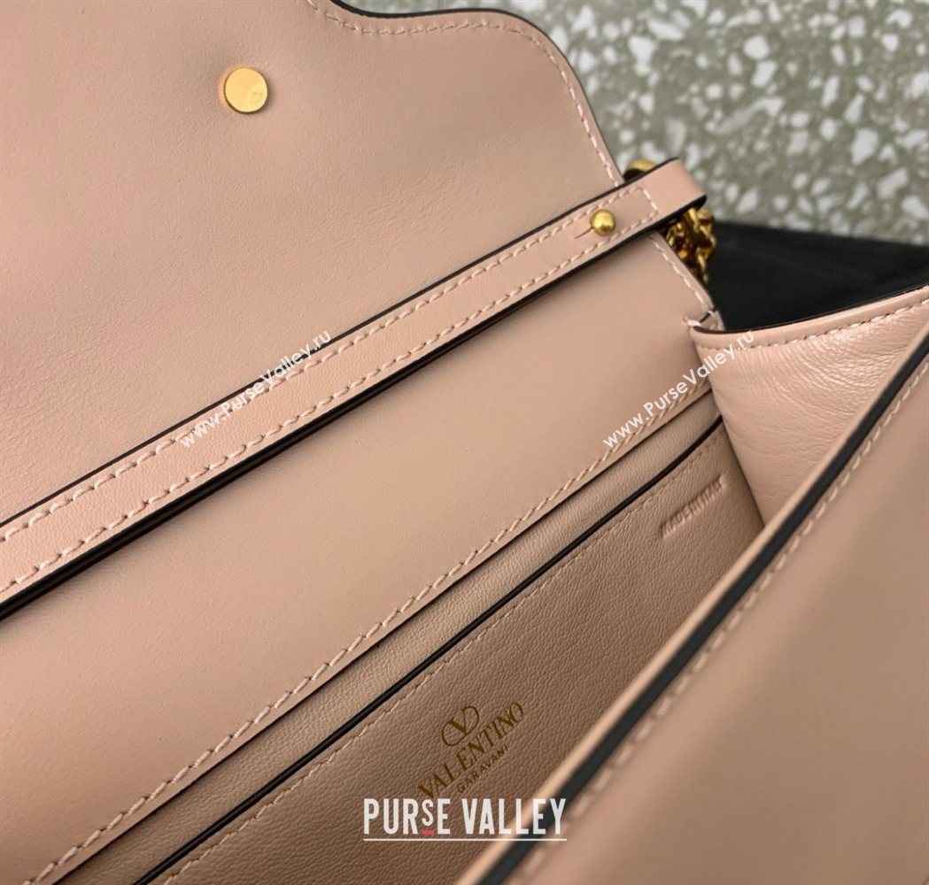 Valentino Garavani Loco Small Shoulder Bag In Calfskin Leather With Jewel Logo Nude Pink 2025 5053 (LKF-260120026)