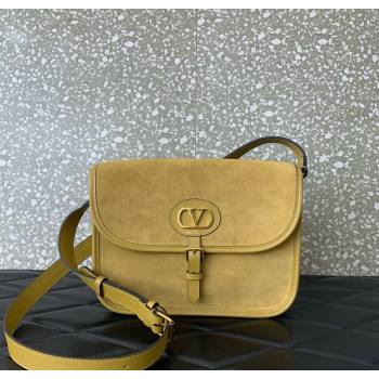 Valentino Antibes Shoulder Bag in Suede Yellow 2026 2078 (LKF-260120003)