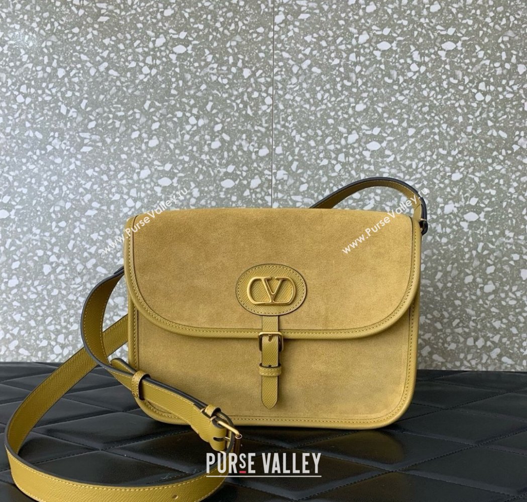Valentino Antibes Shoulder Bag in Suede Yellow 2026 2078 (LKF-260120003)