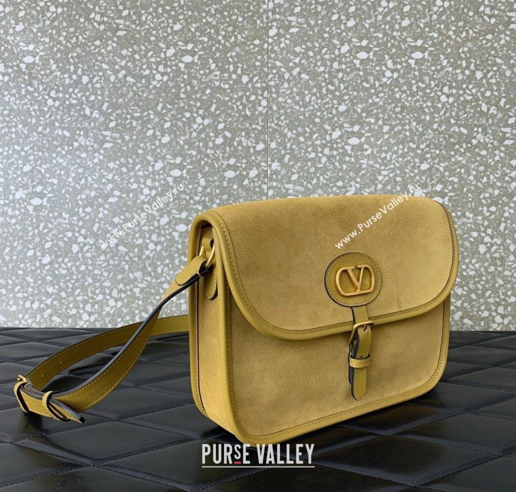 Valentino Antibes Shoulder Bag in Suede Yellow 2026 2078 (LKF-260120003)