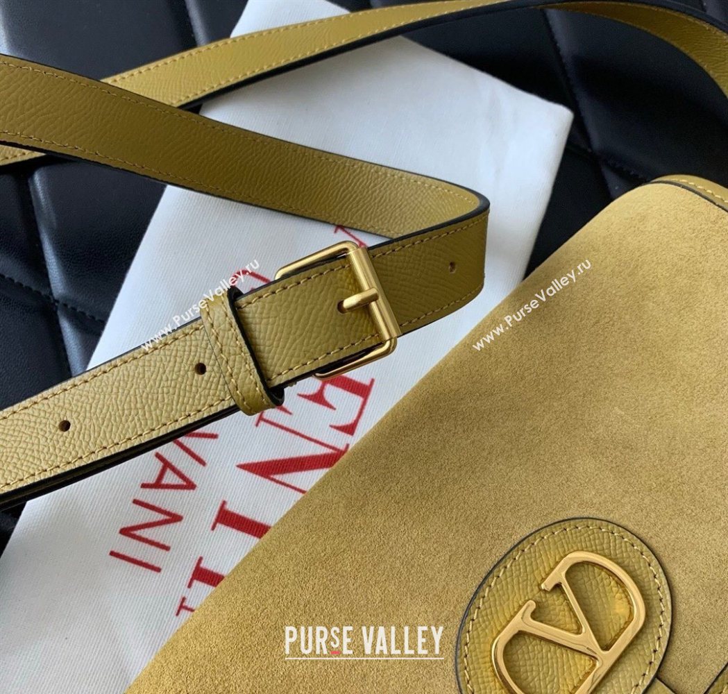 Valentino Antibes Shoulder Bag in Suede Yellow 2026 2078 (LKF-260120003)