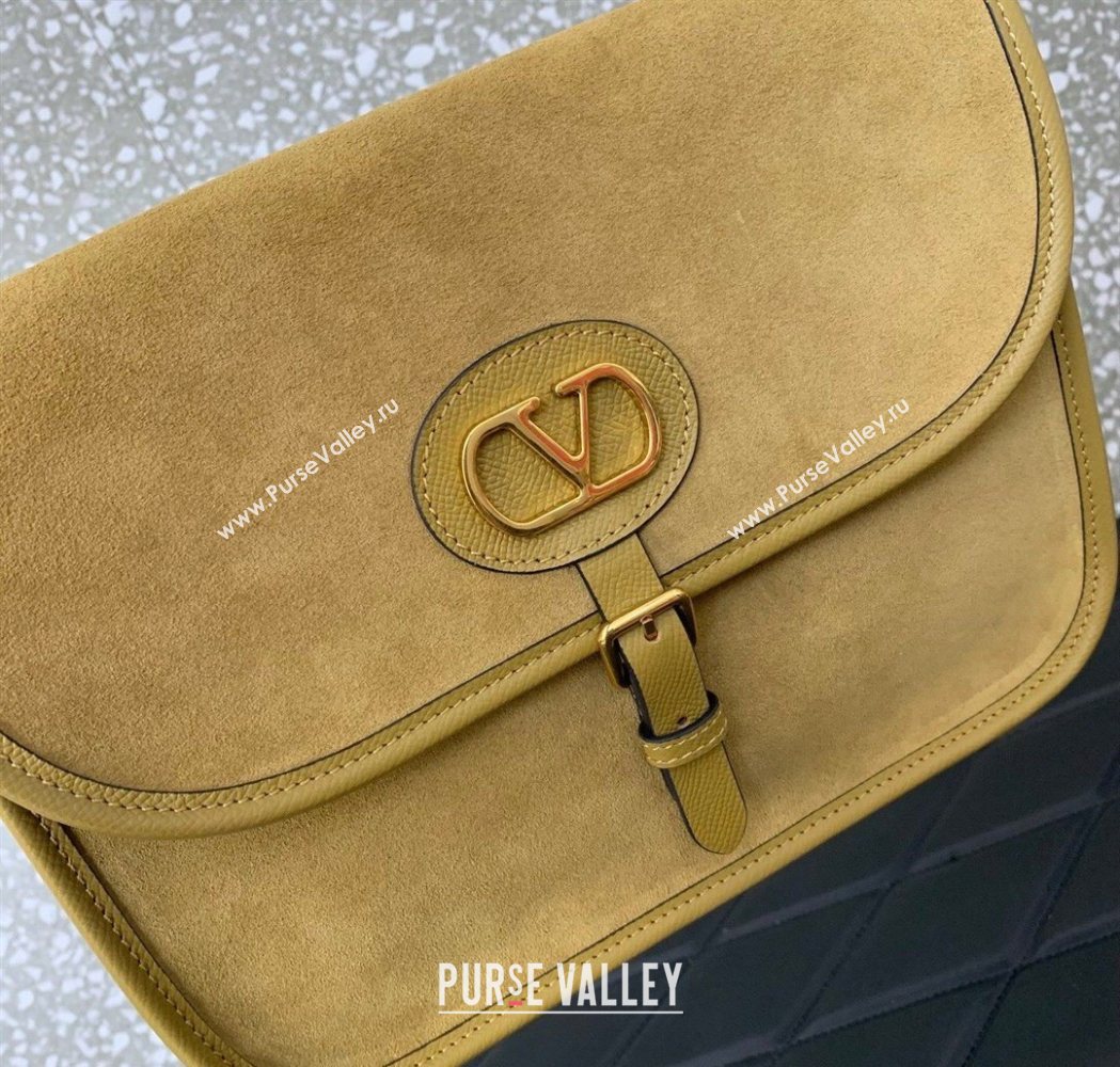 Valentino Antibes Shoulder Bag in Suede Yellow 2026 2078 (LKF-260120003)