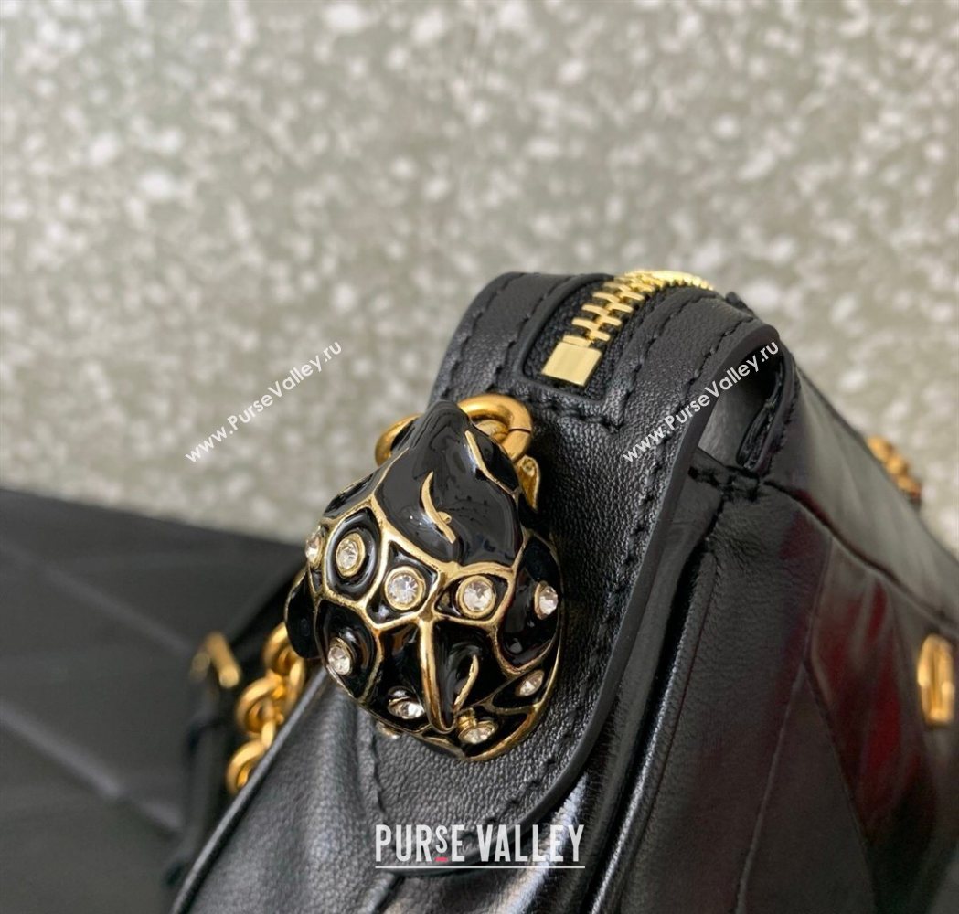 Valentino Panthea Small HandBag in V Shiny and Matte Nappa Leather Black 2026 0075 (LKF-260120011)