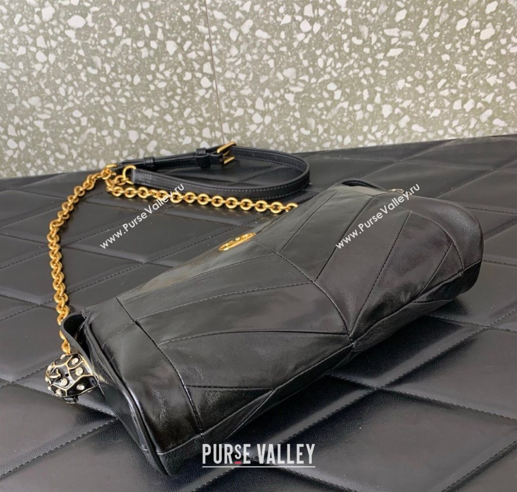 Valentino Panthea Small HandBag in V Shiny and Matte Nappa Leather Black 2026 0075 (LKF-260120011)