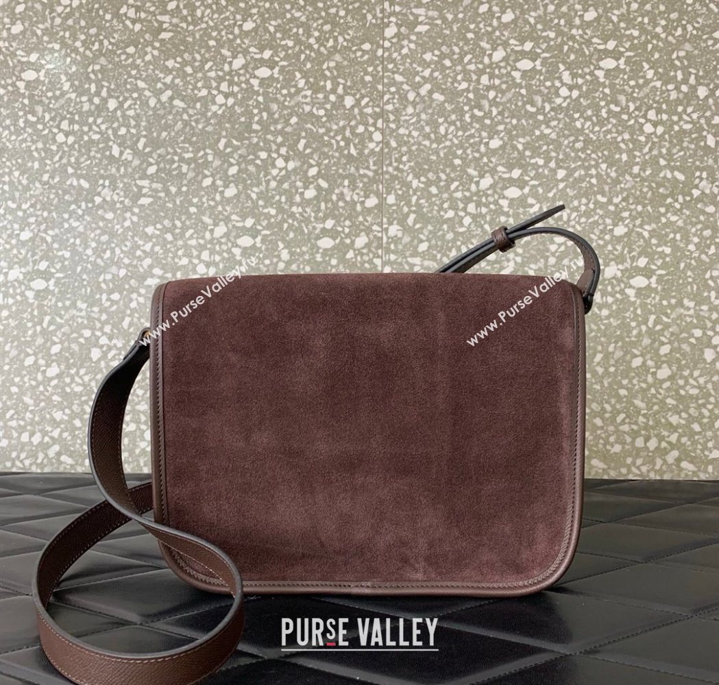 Valentino Antibes Shoulder Bag in Suede Dark Brown 2026 2078 (LKF-260120001)