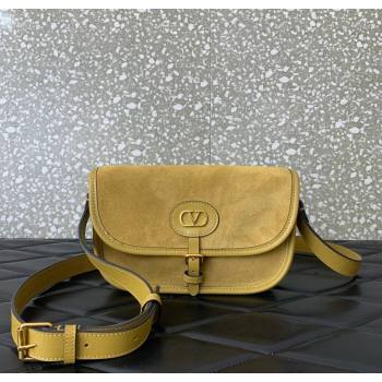 Valentino Antibes Small Shoulder Bag in Suede Yellow 2026 2088 (LKF-260120005)