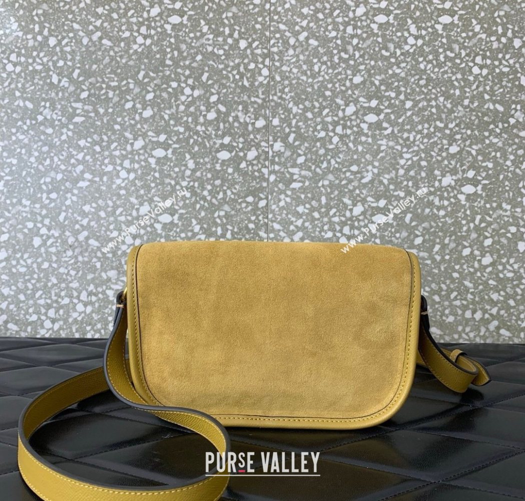 Valentino Antibes Small Shoulder Bag in Suede Yellow 2026 2088 (LKF-260120005)