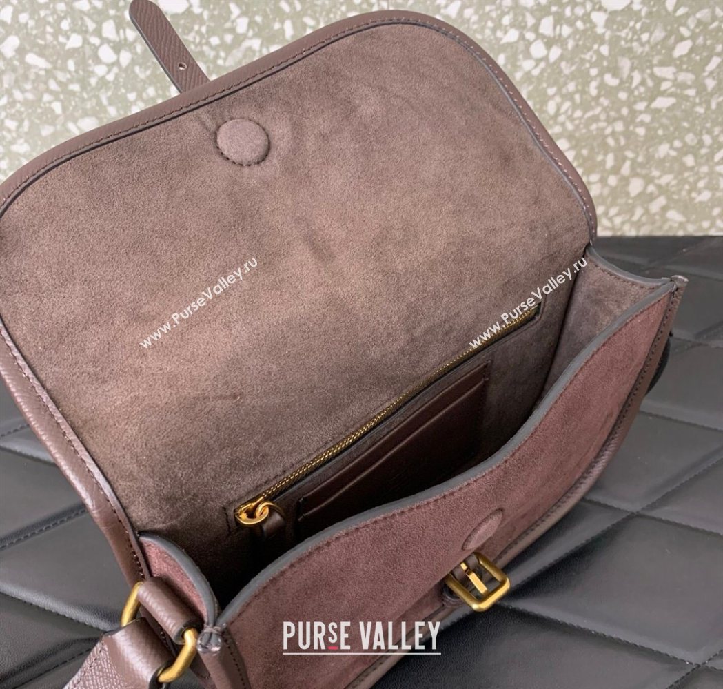 Valentino Antibes Small Shoulder Bag in Suede Dark Brown 2026 2088 (LKF-260120006)
