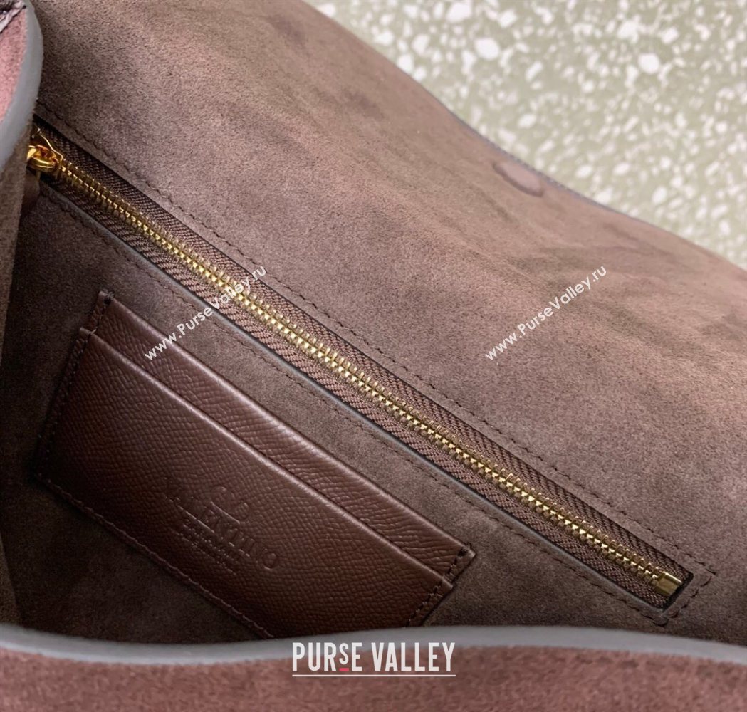 Valentino Antibes Shoulder Bag in Suede Dark Brown 2026 2078 (LKF-260120001)