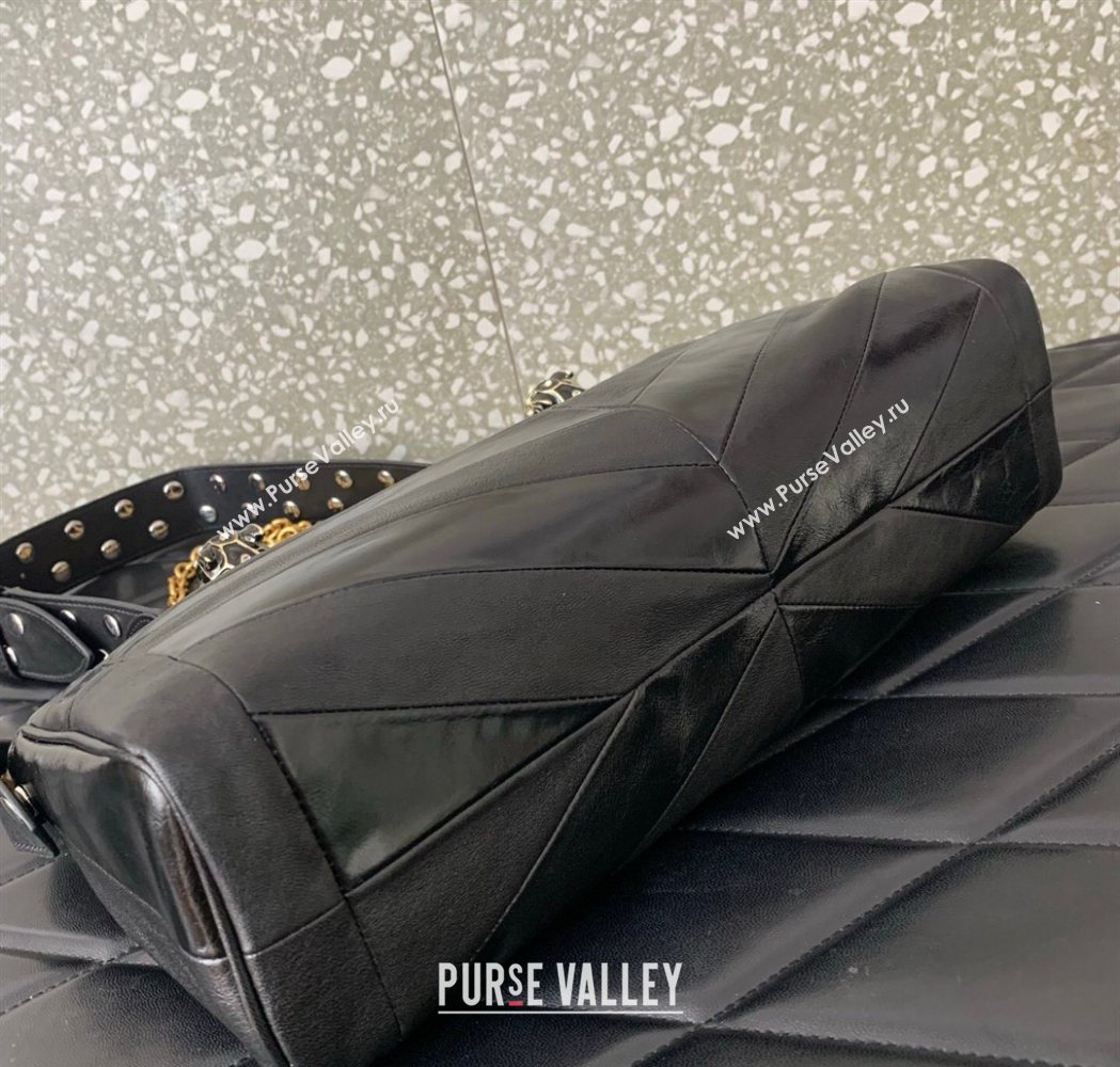 Valentino Panthea HandBag in V Shiny and Matte Nappa Leather Black 2026 0070 (LKF-260120008)