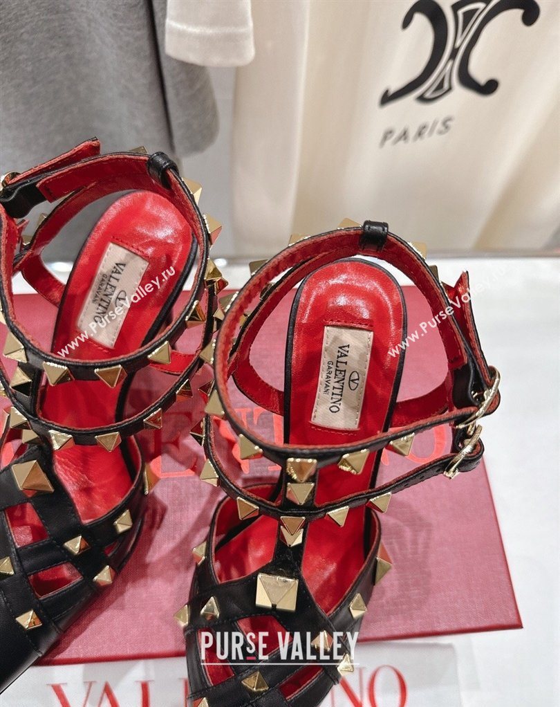 Valentino Studdy Pumps 9.5cm in Calfskin Leather Black 2026 0224 (MD-260224036)