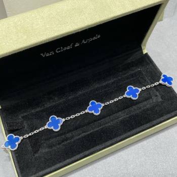 Van Cleef Arpels Alhambra Bracelet 5 Motifs White/Silver 2025 0914 (YF-250916148)