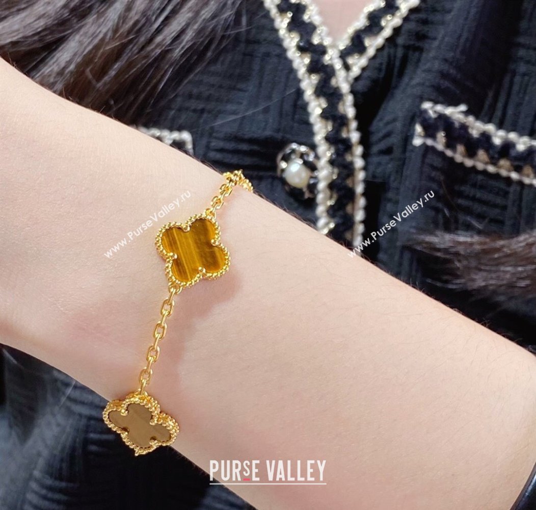 Van Cleef Arpels Alhambra Bracelet 5 Motifs Amber Yellow 2025 0914 (YF-250916149)