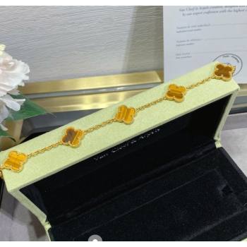Van Cleef Arpels Alhambra Bracelet 5 Motifs Amber Yellow 2025 0914 (YF-250916149)