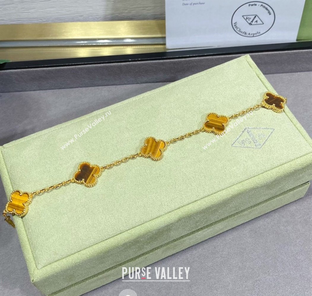Van Cleef Arpels Alhambra Bracelet 5 Motifs Amber Yellow 2025 0914 (YF-250916149)