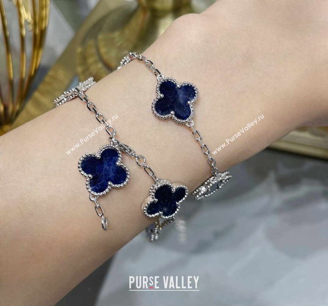 Van Cleef Arpels Alhambra Bracelet 5 Motifs Dark Blue 2025 0914 (YF-250916160)