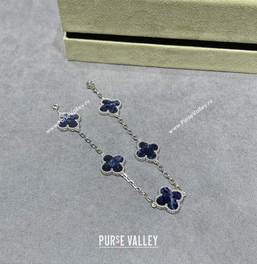 Van Cleef Arpels Alhambra Bracelet 5 Motifs Dark Blue 2025 0914 (YF-250916160)