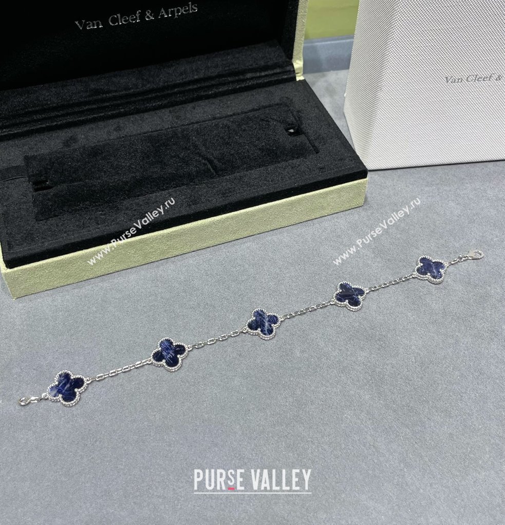 Van Cleef Arpels Alhambra Bracelet 5 Motifs Dark Blue 2025 0914 (YF-250916160)