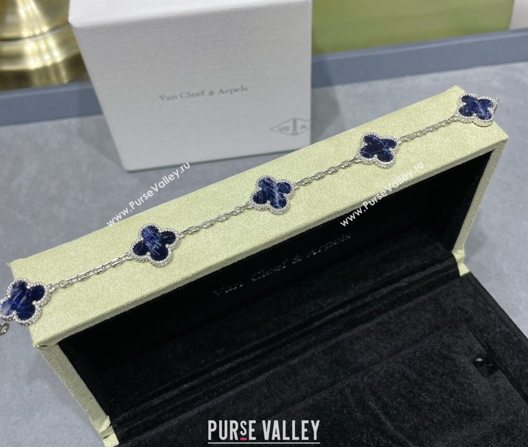 Van Cleef Arpels Alhambra Bracelet 5 Motifs Dark Blue 2025 0914 (YF-250916160)