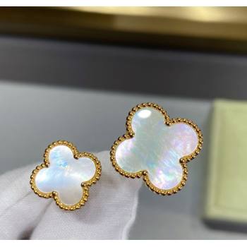 Van Cleef Arpels Alhambra Ring 2 Motifs White/Gold 2025 0916 (YF-250916179)